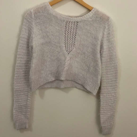 Pacsun Fuzzy Cropped Sweater